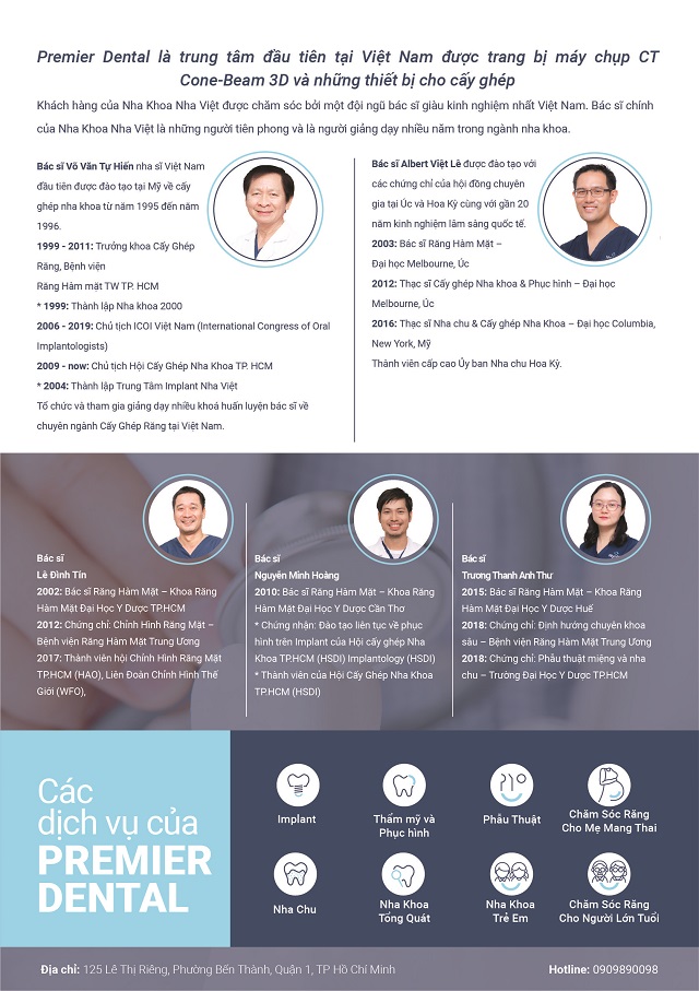 Nha khoa Premier Dental uy tín tại HCM